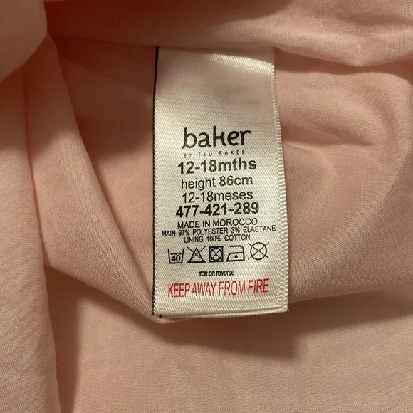 Ted Baker Baby Pink Dress Short Ruffle Sleeves - Picture 11 of 13